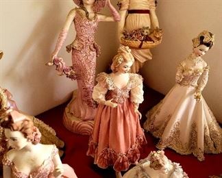 Fine porcelain and lace figures