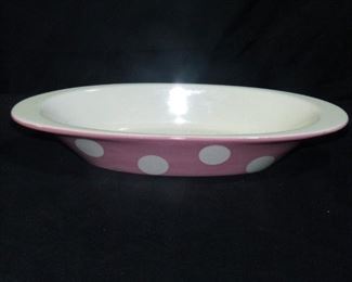 Pink & White Polka Dot Dish Set