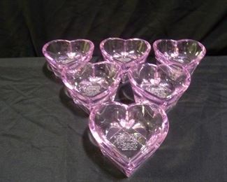 6 Pink Plastic Fancy Feast Cat Dishes