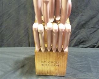 St. Croix Cutlery, Knife Block & 16 pc. Utensils