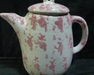 Pink & White Sponge-Painted Tea Set by Sibby