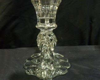 2 Vintage Glass Candelabras