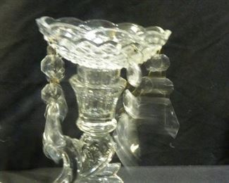 2 Vintage Glass Candelabras
