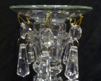 2 Vintage Glass Candelabras