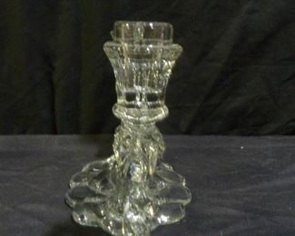 2 Vintage Glass Candelabras
