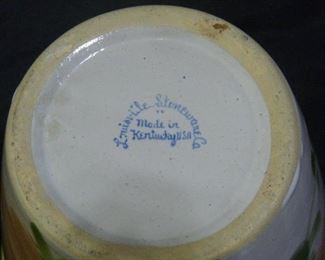 Louiseville Stoneware Ceramic Pot & 3 Flower Frogs