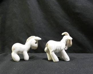 Precious Moments Donkey & Goat Nativity Extra's