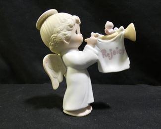 Precious Moments Angel With Trumpet & Bird