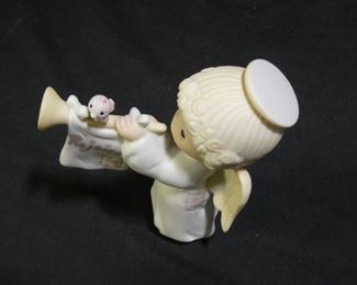 Precious Moments Angel With Trumpet & Bird