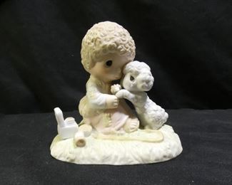 Precious Moments Boy Helping Lamb