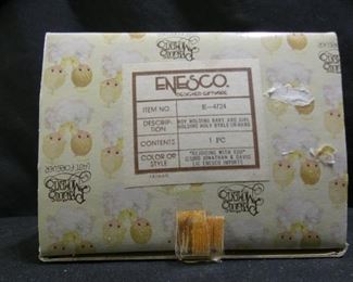 Precious Moments Boy Holding Baby & Girl Holding