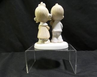 Precious Moments Boy Holding Baby & Girl Holding