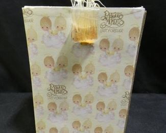 Precious Moments Boy Holding Cat & Dog