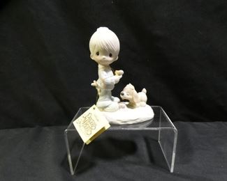 Precious Moments Boy With Dog