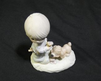 Precious Moments Boy With Dog