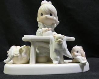 Precious Moments Girl Ironing Clothes