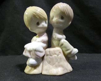 Precious Moments Girl & Boy Salt & Pepper Shakers