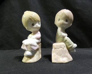 Precious Moments Girl & Boy Salt & Pepper Shakers