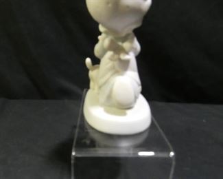 Precious Moments Girl Carrying Christmas Pie & Dog