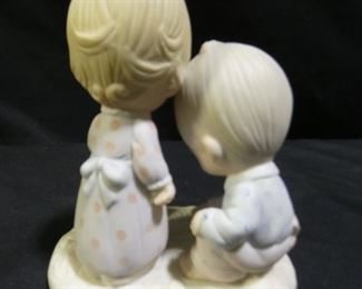 Precious Moments Boy Carving I love you in Sand