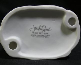 Precious Moments Boy Carving I love you in Sand