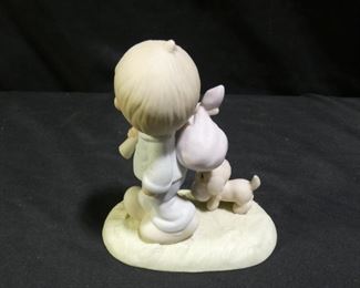 Precious Moments Boy w/ Napsack on Stick