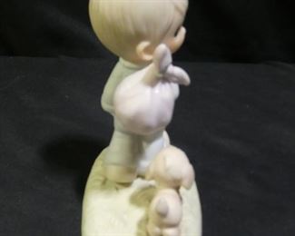 Precious Moments Boy w/ Napsack on Stick