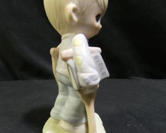 Precious Moments Boy w/ Bible on Crutches