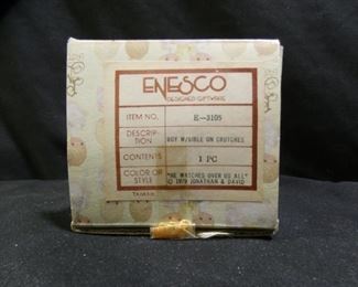 Precious Moments Boy w/ Bible on Crutches