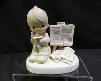 Precious Moments Boy Reading Bible