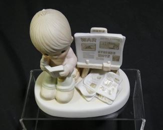 Precious Moments Boy Reading Bible