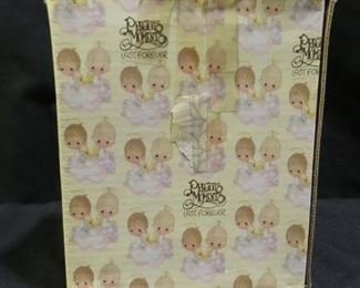 Precious Moments Boy on Bench w/dog