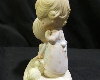 Precious Moments Boy Carving I love you in Sand