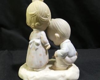 Precious Moments Boy Carving I love you in Sand