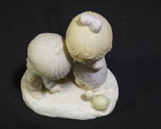 Precious Moments Boy Carving I love you in Sand