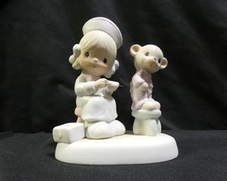 Precious Moments Nurse Giving Shot to Bear