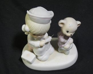 Precious Moments Nurse Giving Shot to Bear