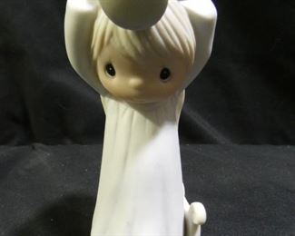 Precious Momenets Angel with Flashlight on Head