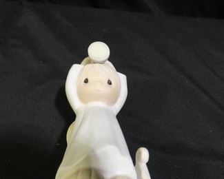 Precious Momenets Angel with Flashlight on Head