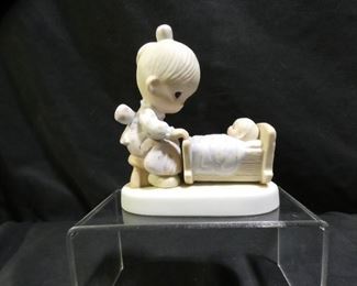 Precious Moments Rocking Cradle with Girl