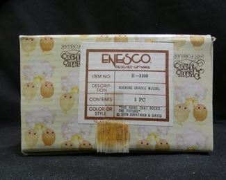 Precious Moments Rocking Cradle with Girl