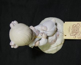 Precious Moments Girl with Goose in Lap Figurine