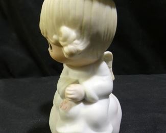 Precious Moments Boy Carving in Tree with Girl