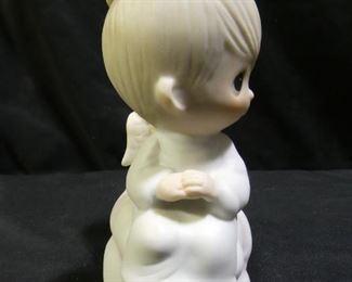 Precious Moments Boy Carving in Tree with Girl