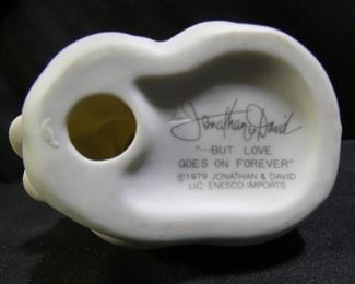 Precious Moments Boy Carving in Tree with Girl