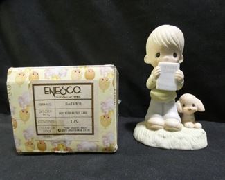 Precious Moments Boy with Report Card