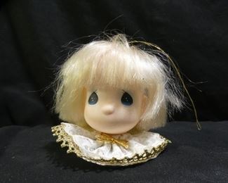 Precious Moments Doll Head Christmas Ornament