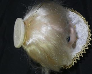 Precious Moments Doll Head Christmas Ornament