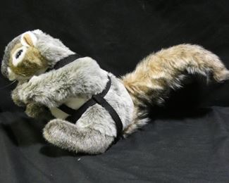 Hand Puppet Squirrel with Harness