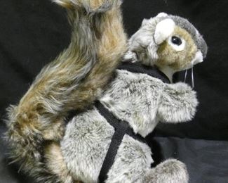 Hand Puppet Squirrel with Harness & O'Ring